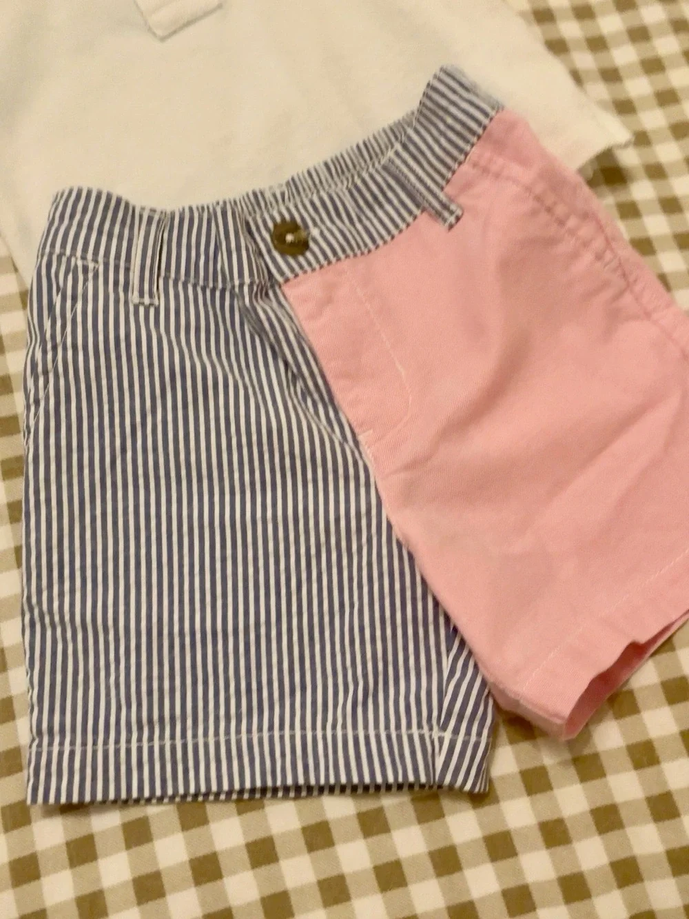 Ralph Lauren Baby Boy 12 Month 3 Pc Polo Shorts Bundle Madras Seersucker